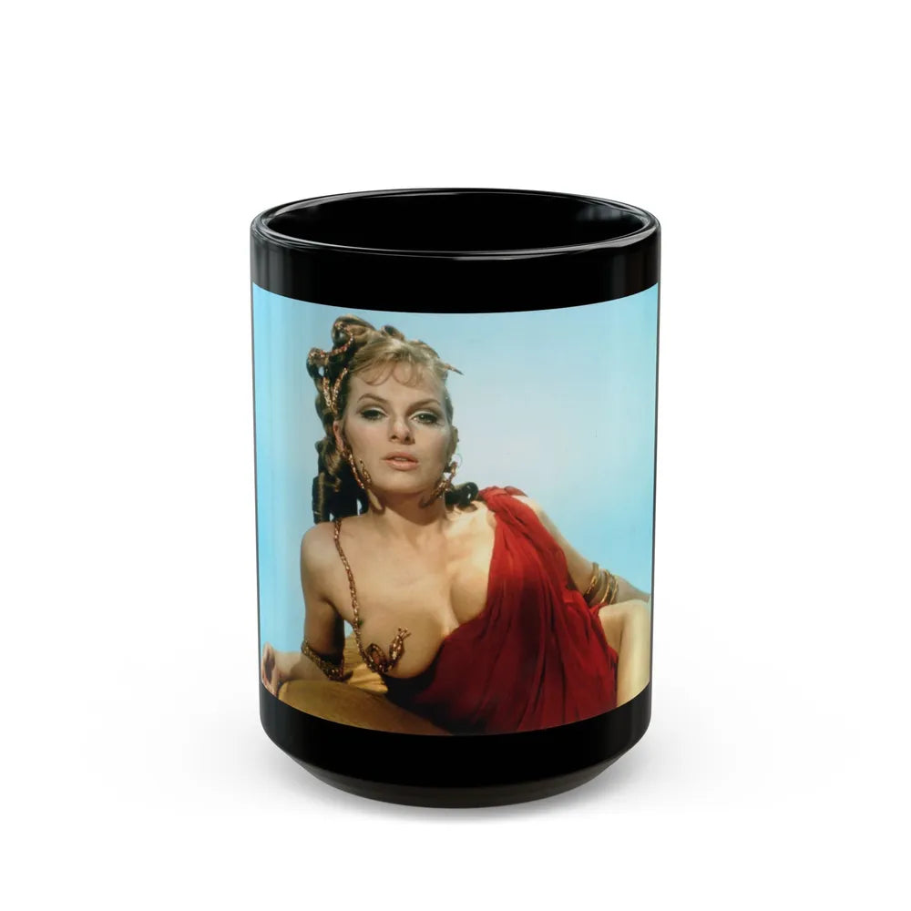 Julie Ege #22 (Vintage Female Icon) Black Coffee Mug-15oz-Go Mug Yourself