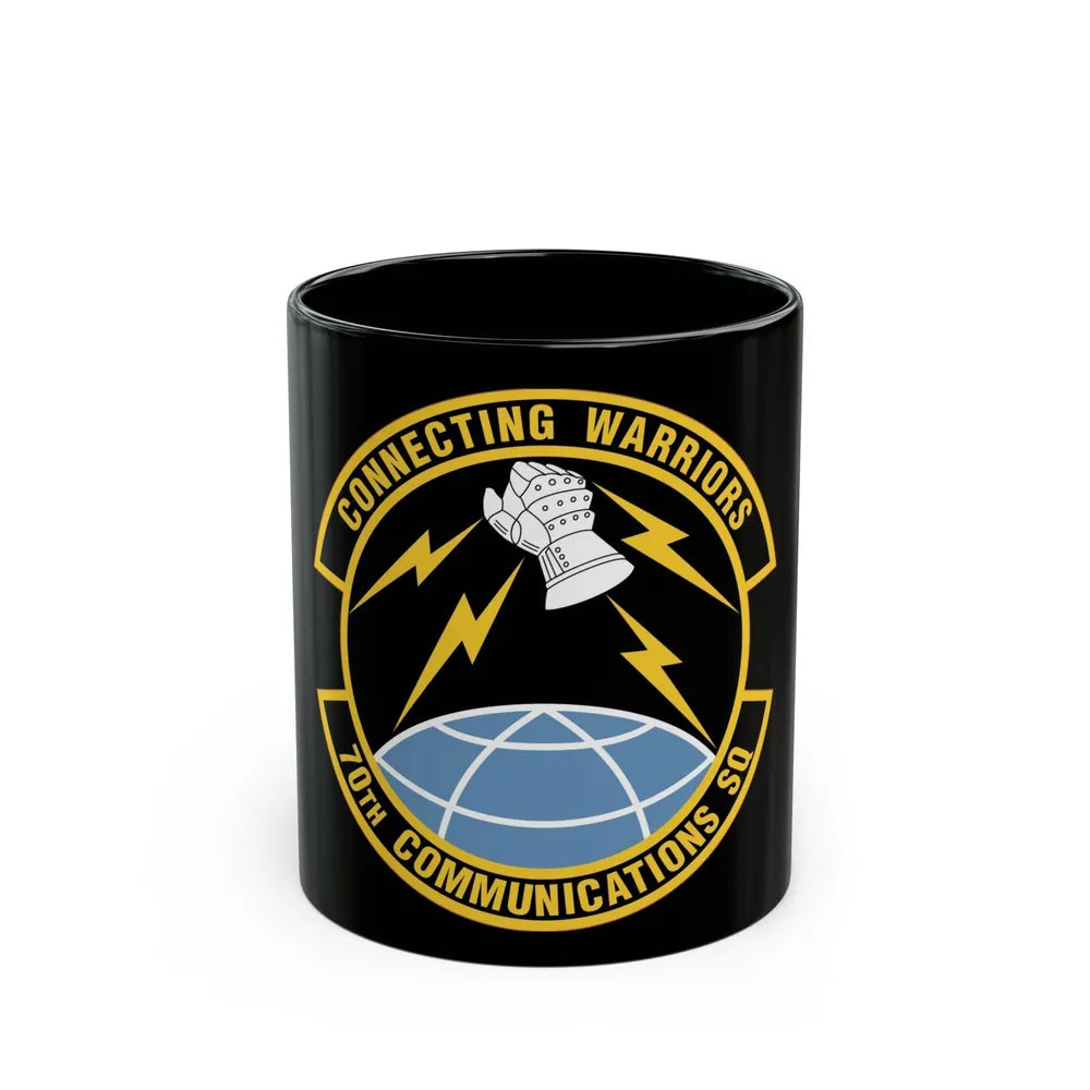 70th Communications Squadron (U.S. Air Force) Black Coffee Mug-11oz-Go Mug Yourself