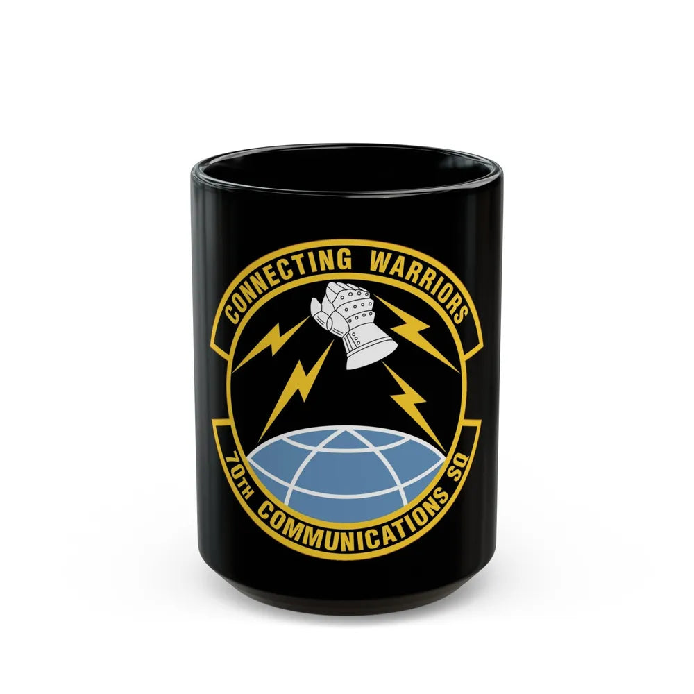 70th Communications Squadron (U.S. Air Force) Black Coffee Mug-15oz-Go Mug Yourself