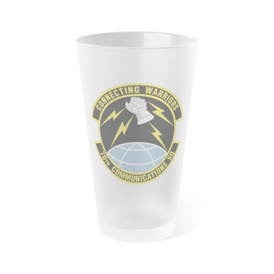 70th Communications Squadron (U.S. Air Force) Frosted Pint Glass 16oz-16oz-Frosted-Go Mug Yourself