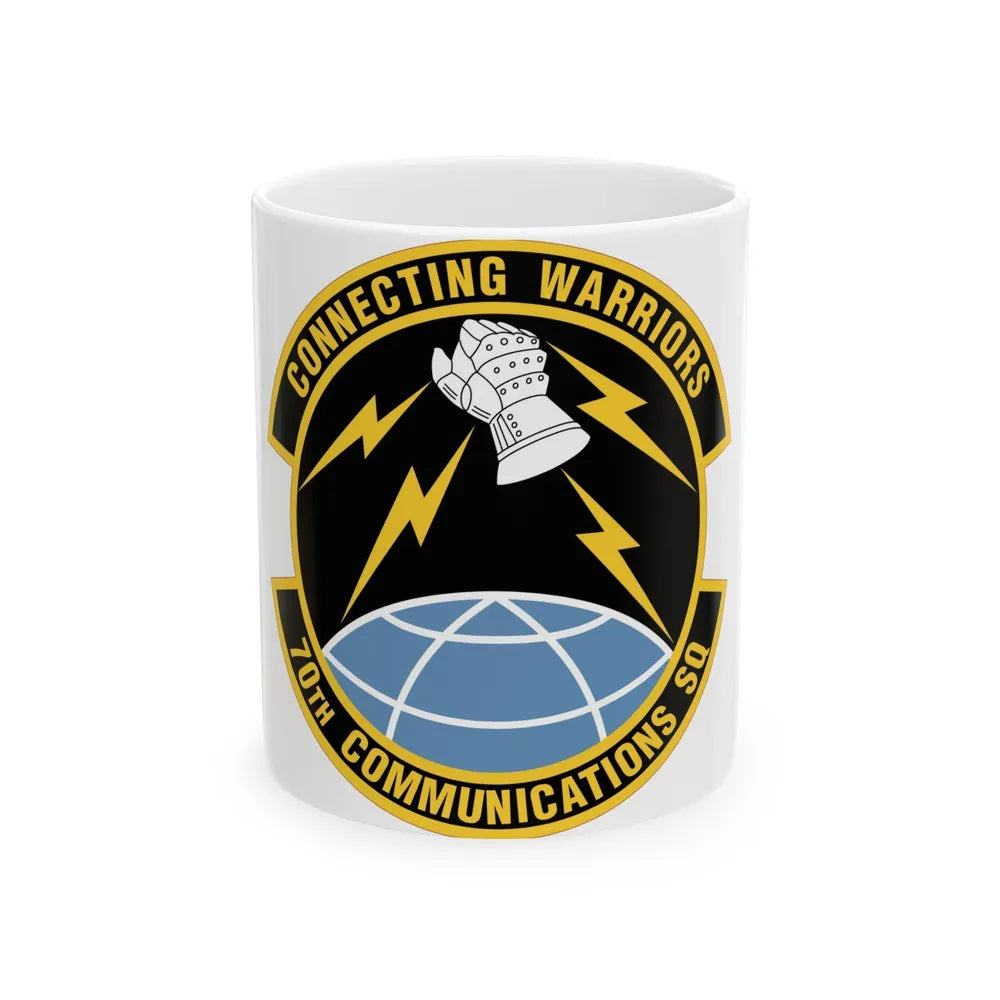 70th Communications Squadron (U.S. Air Force) White Coffee Mug-11oz-Go Mug Yourself