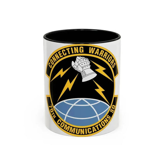 70th Communications Squadron (U.S. Air Force) Accent Coffee Mug 11oz Black - Go Mug Yourself