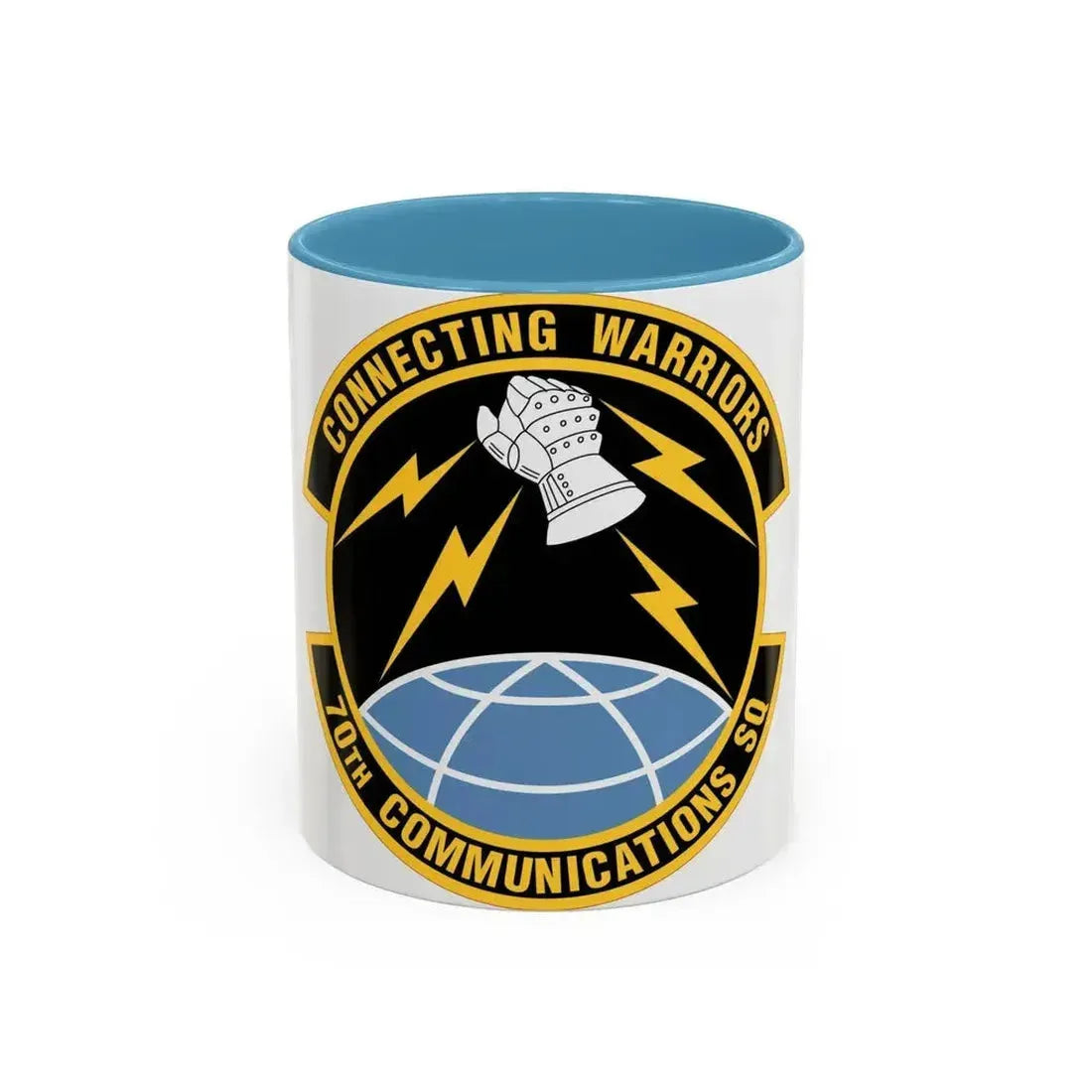 70th Communications Squadron (U.S. Air Force) Accent Coffee Mug 11oz Light Blue - Go Mug Yourself
