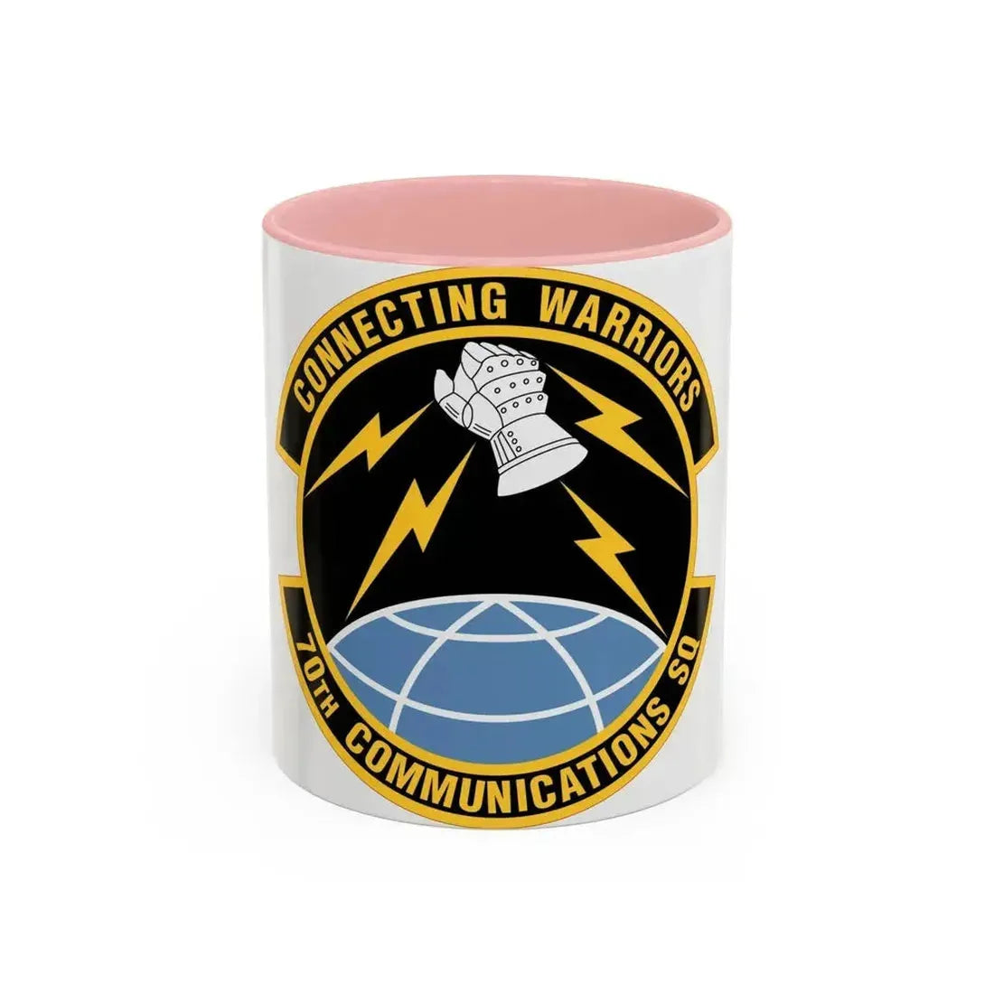70th Communications Squadron (U.S. Air Force) Accent Coffee Mug 11oz Pink - Go Mug Yourself