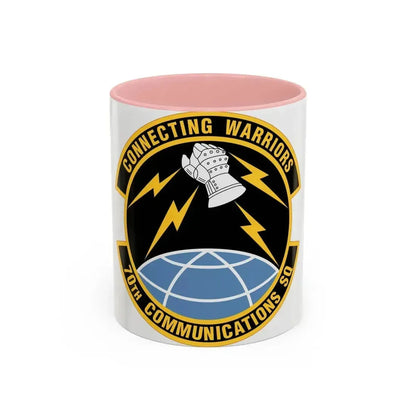 70th Communications Squadron (U.S. Air Force) Accent Coffee Mug 11oz Pink - Go Mug Yourself