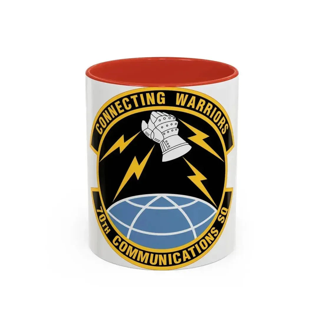 70th Communications Squadron (U.S. Air Force) Accent Coffee Mug 11oz Red - Go Mug Yourself