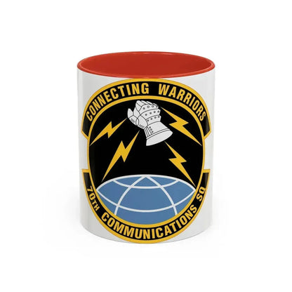 70th Communications Squadron (U.S. Air Force) Accent Coffee Mug 11oz Red - Go Mug Yourself
