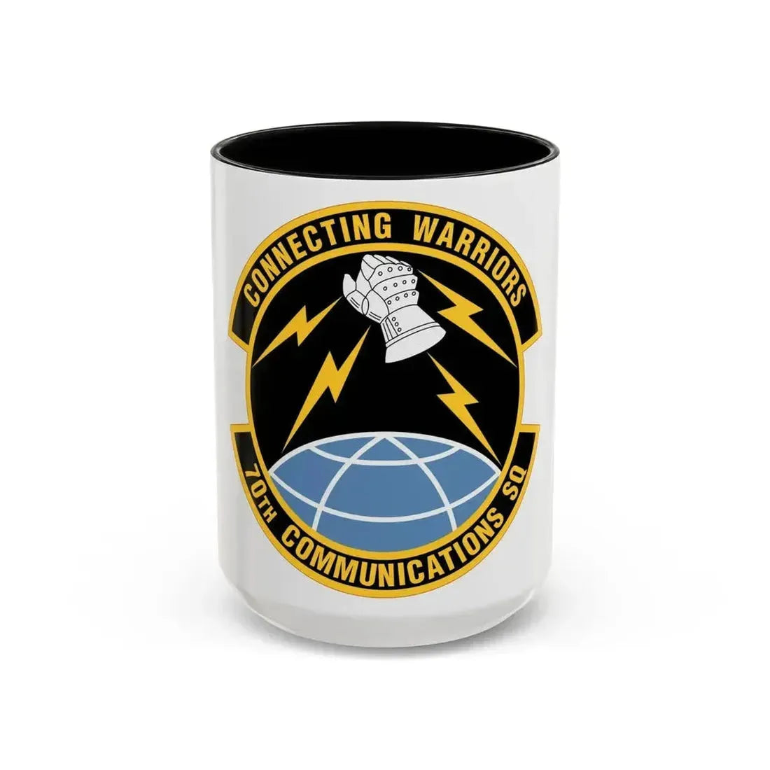 70th Communications Squadron (U.S. Air Force) Accent Coffee Mug 15oz Black - Go Mug Yourself