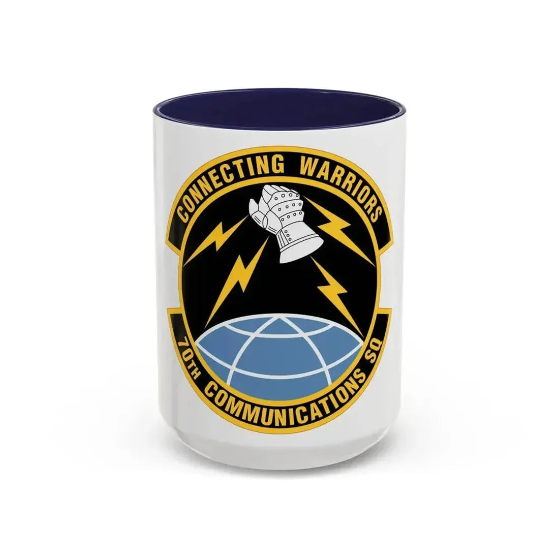 70th Communications Squadron (U.S. Air Force) Accent Coffee Mug 15oz Navy - Go Mug Yourself