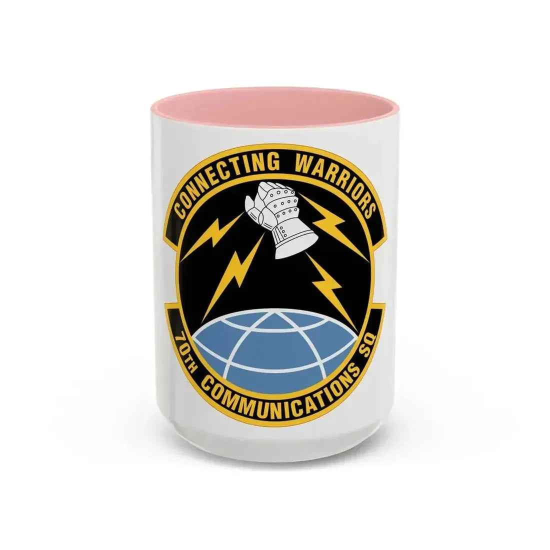 70th Communications Squadron (U.S. Air Force) Accent Coffee Mug 15oz Pink - Go Mug Yourself