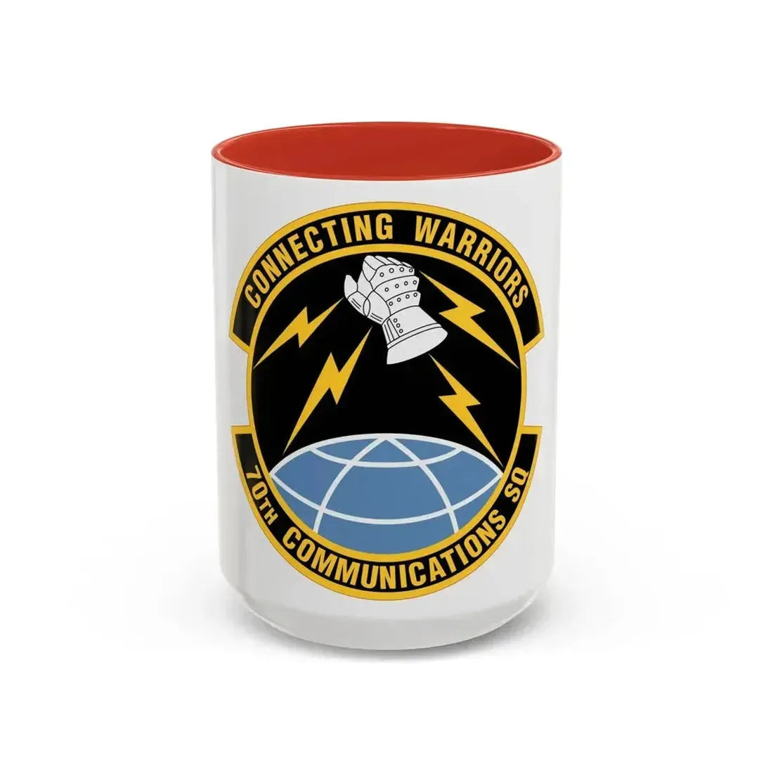 70th Communications Squadron (U.S. Air Force) Accent Coffee Mug 15oz Red - Go Mug Yourself