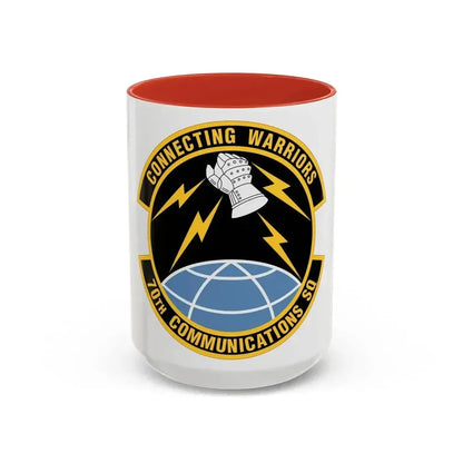 70th Communications Squadron (U.S. Air Force) Accent Coffee Mug 15oz Red - Go Mug Yourself