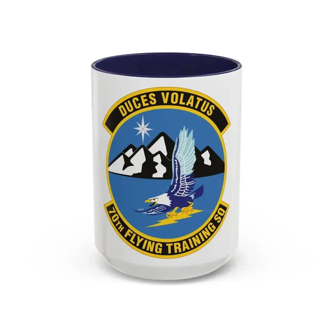 70th Flying Training Squadron (U.S. Air Force) Accent Coffee Mug 15oz Navy - Go Mug Yourself
