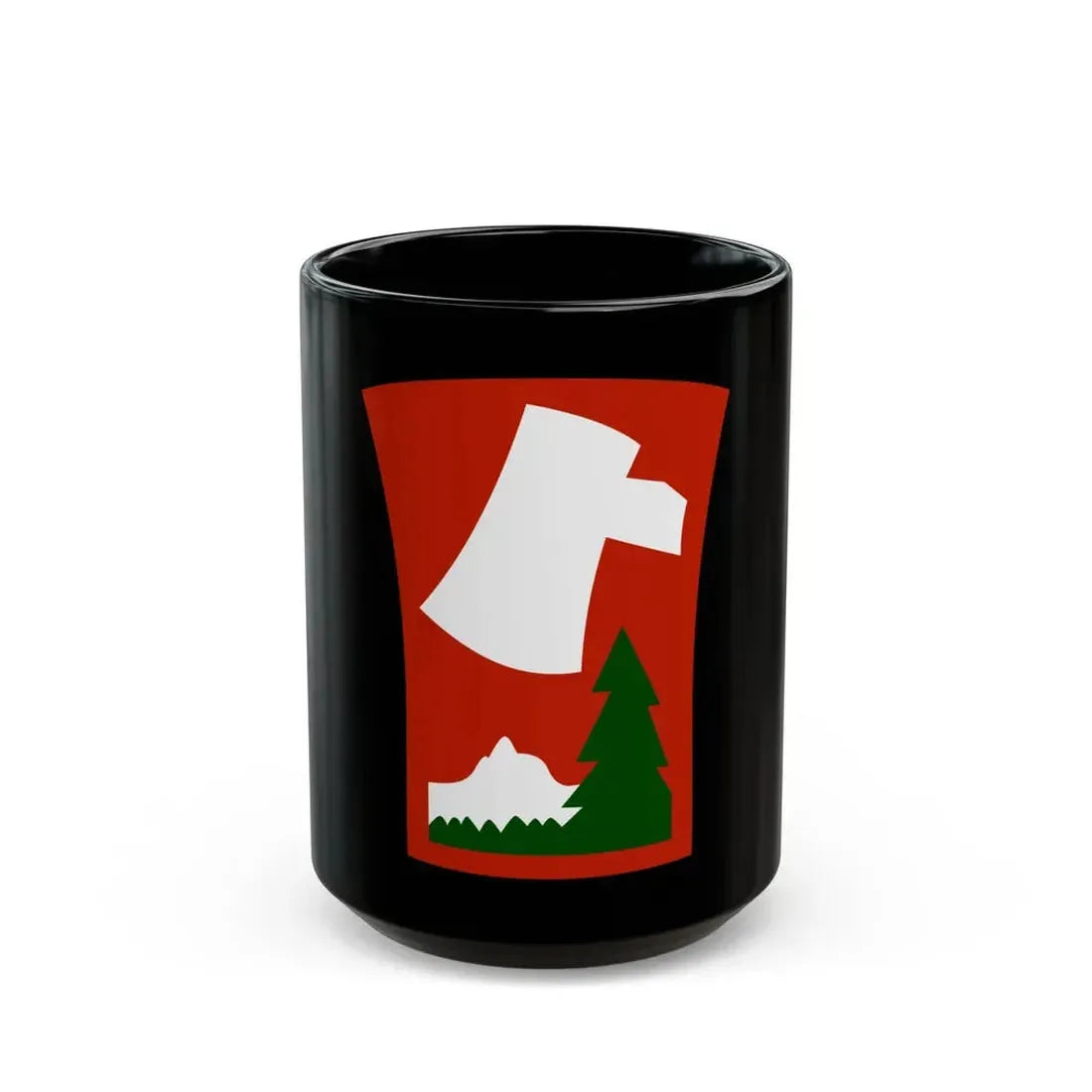 70th Infantry Division patch (U.S. Army) Black Coffee Mug 15oz - Go Mug Yourself