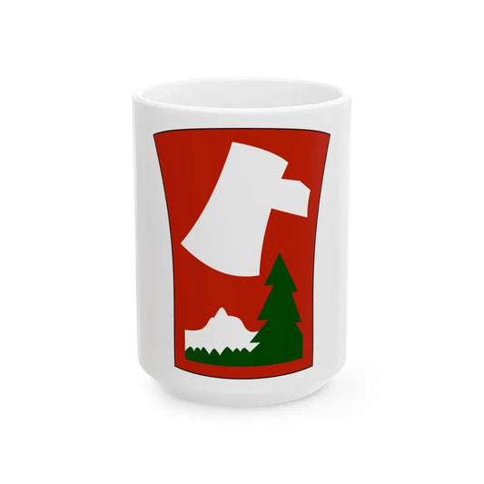 70th Infantry Division patch (U.S. Army) White Coffee Mug 15oz - Go Mug Yourself