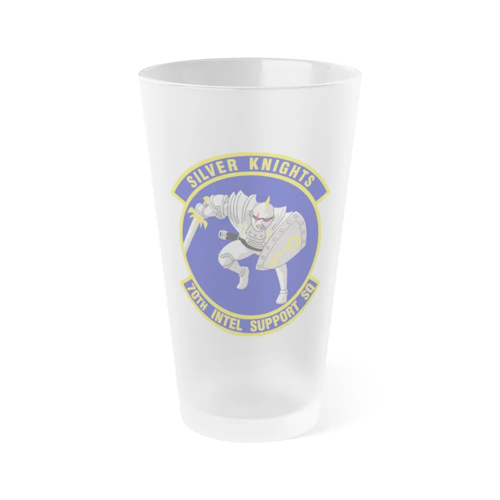 70th Intelligence Support Squadron (U.S. Air Force) Frosted Pint Glass 16oz-16oz-Frosted-Go Mug Yourself