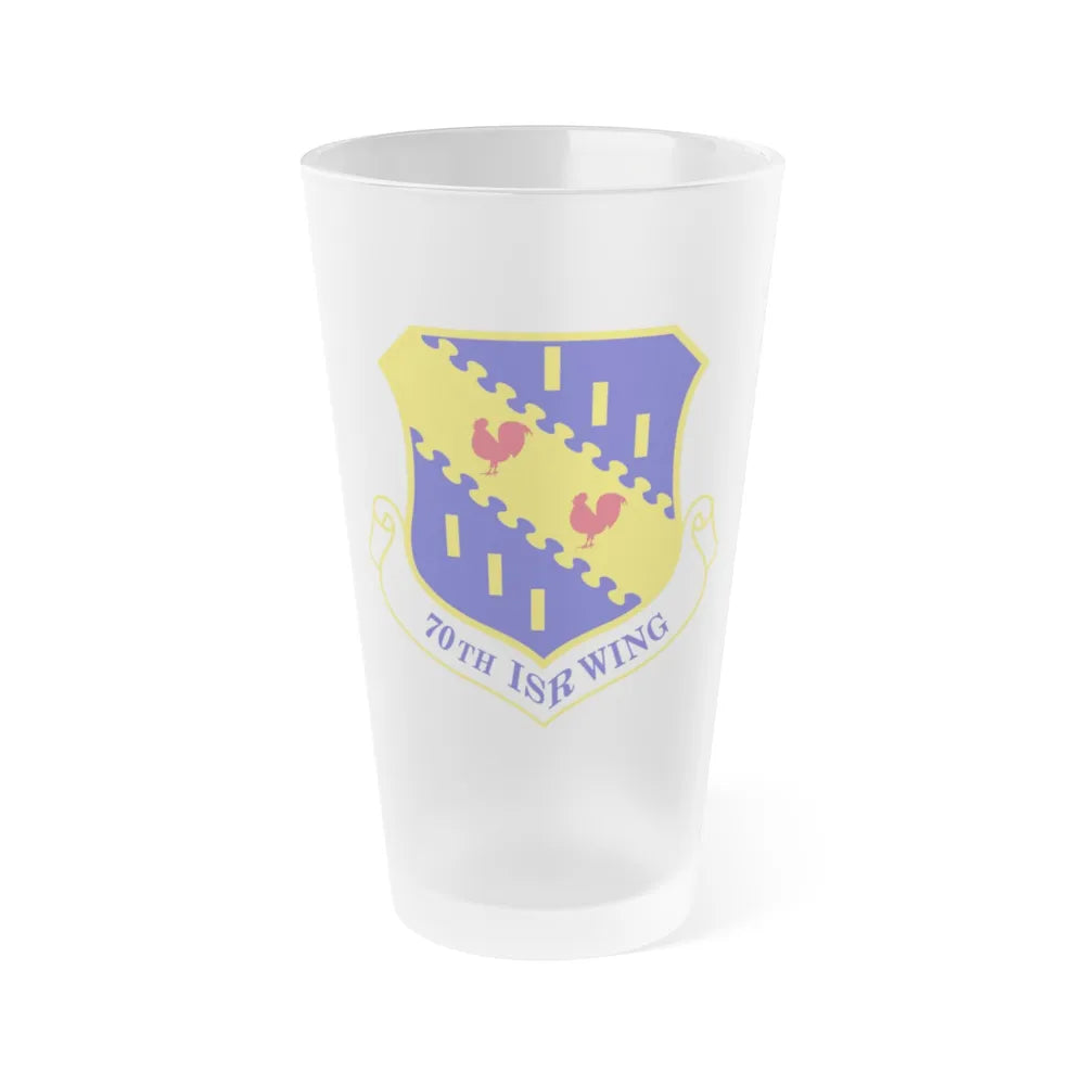 70th Intelligence Surveillance and Reconnaissance Wing (U.S. Air Force) Frosted Pint Glass 16oz-16oz-Frosted-Go Mug Yourself