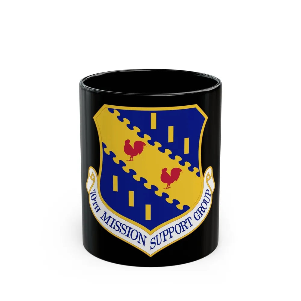 70th Mission Support Group (U.S. Air Force) Black Coffee Mug-11oz-Go Mug Yourself