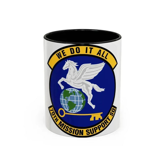 70th Mission Support Squadron (U.S. Air Force) Accent Coffee Mug 11oz Black - Go Mug Yourself