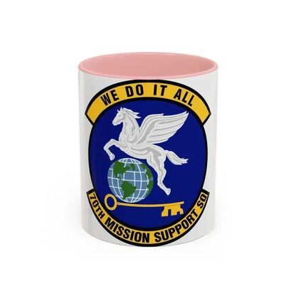 70th Mission Support Squadron (U.S. Air Force) Accent Coffee Mug 11oz Pink - Go Mug Yourself