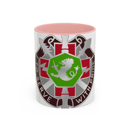 71 Evacuation Hospital (U.S. Army) Accent Coffee Mug-11oz-Pink-Go Mug Yourself