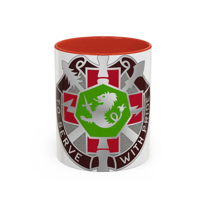 71 Evacuation Hospital (U.S. Army) Accent Coffee Mug-11oz-Red-Go Mug Yourself