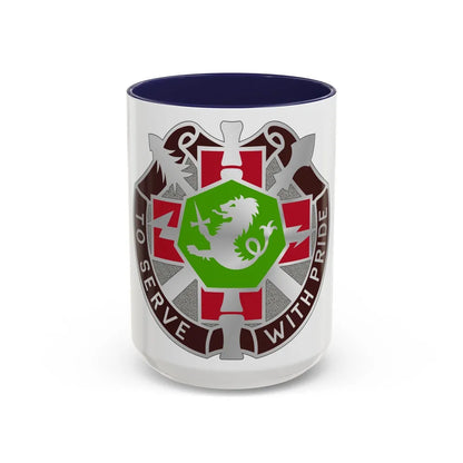 71 Evacuation Hospital (U.S. Army) Accent Coffee Mug-15oz-Navy-Go Mug Yourself