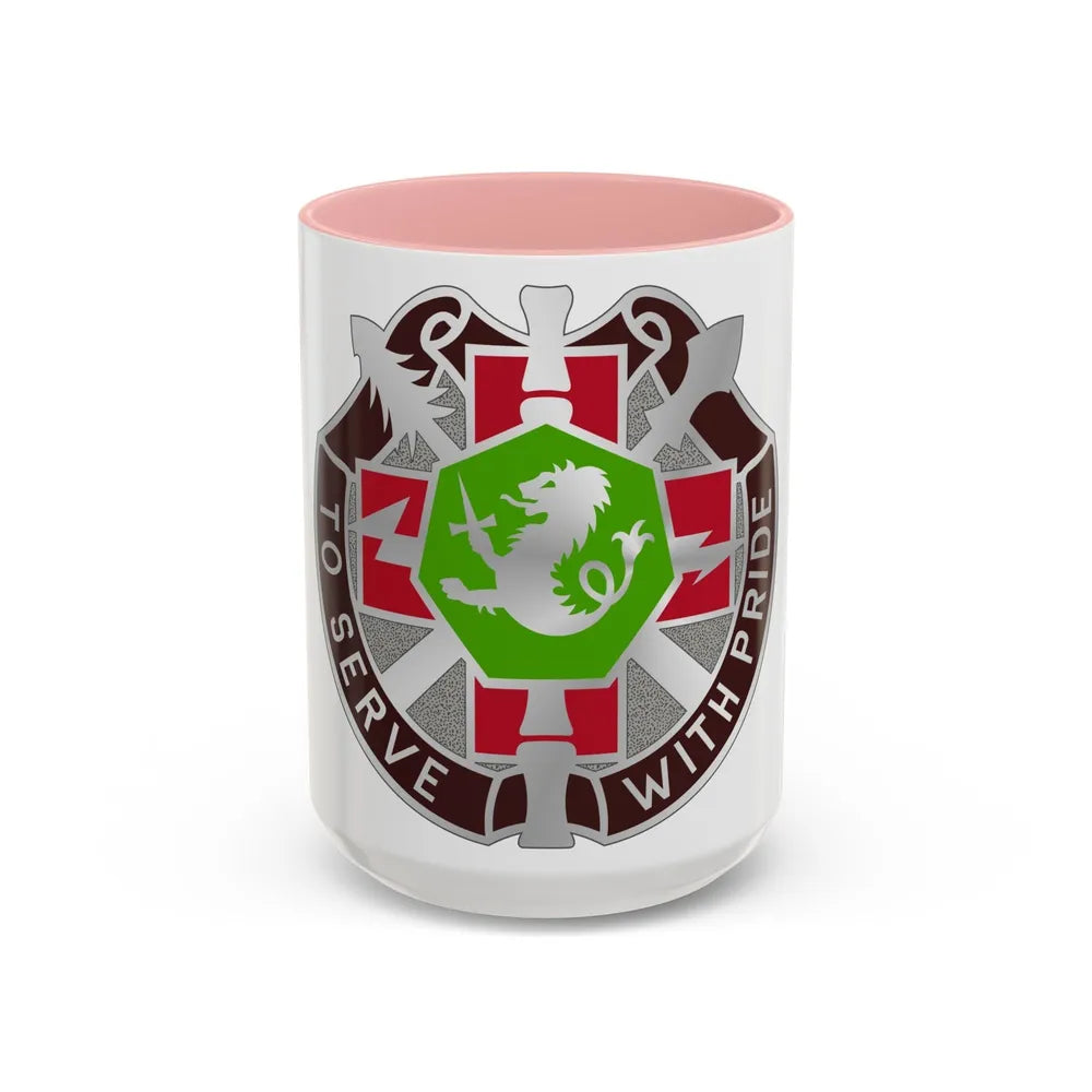 71 Evacuation Hospital (U.S. Army) Accent Coffee Mug-15oz-Pink-Go Mug Yourself