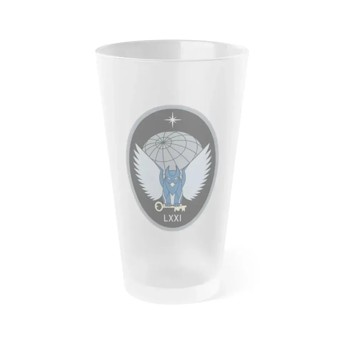 71 Intelligence, Surveillance, and Reconnaissance Squadron (U.S. Space Force) Frosted Pint Glass 16oz Default Title - Go Mug Yourself