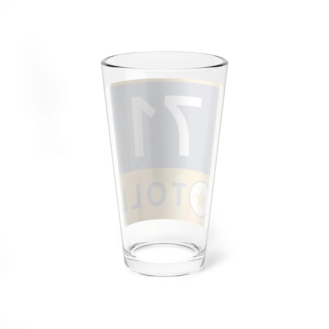 71 Toll Lane free (Texas) (Road Sign) Pint Glass 16oz - Go Mug Yourself