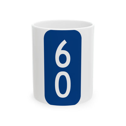 Warren County 60 NY tab (New York) (Road Sign) White Coffee Mug