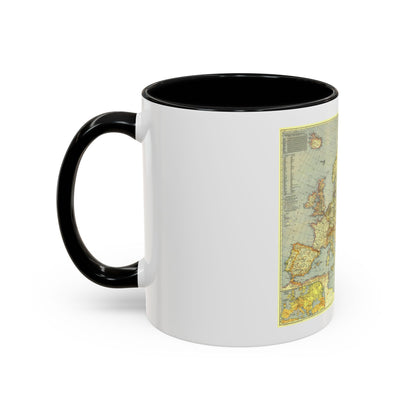 Europe and the Mediterranean (1938) (Map) Accent Coffee Mug