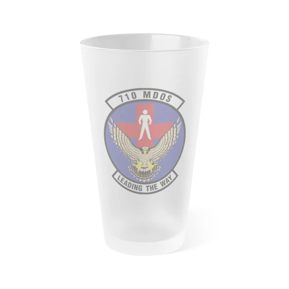 710th Medical Operations Squadron (U.S. Air Force) Frosted Pint Glass 16oz-16oz-Frosted-Go Mug Yourself