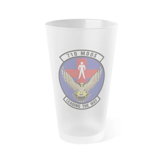 710th Medical Operations Squadron (U.S. Air Force) Frosted Pint Glass 16oz-16oz-Frosted-Go Mug Yourself