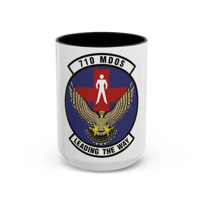710th Medical Operations Squadron (U.S. Air Force) Accent Coffee Mug 15oz Black - Go Mug Yourself