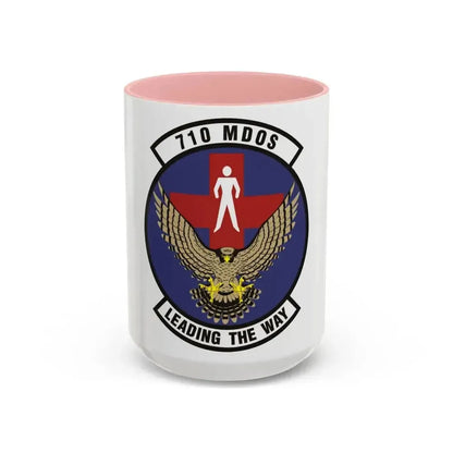 710th Medical Operations Squadron (U.S. Air Force) Accent Coffee Mug 15oz Pink - Go Mug Yourself