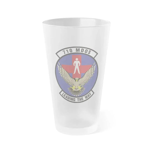 710th Medical Operations Squadron (U.S. Air Force) Frosted Pint Glass 16oz 16oz Frosted - Go Mug Yourself