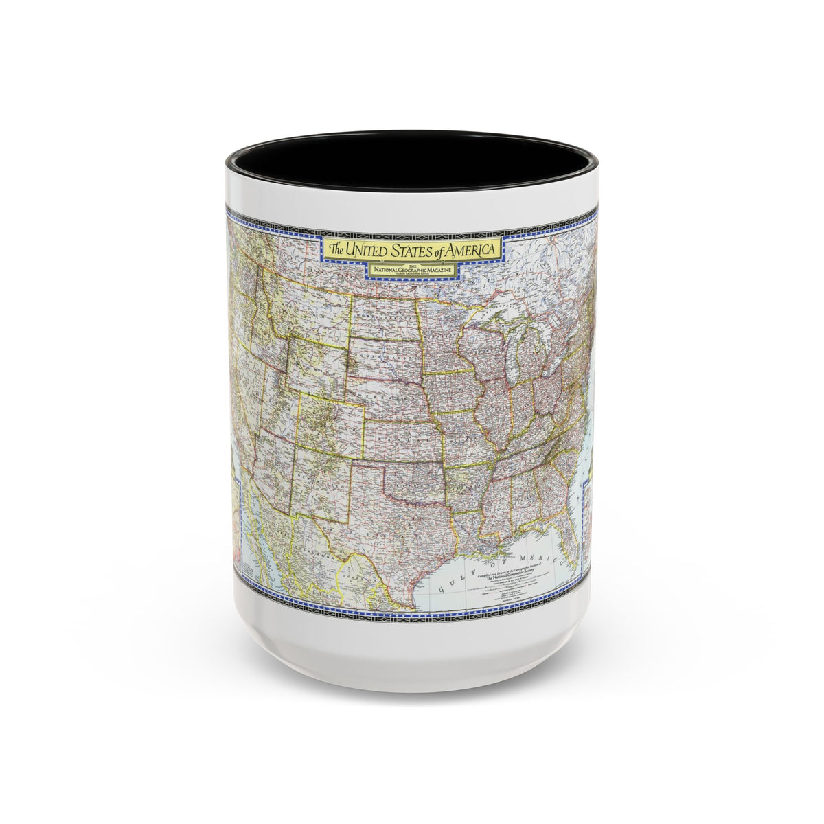USA - The United States (1946) (Map) Accent Coffee Mug