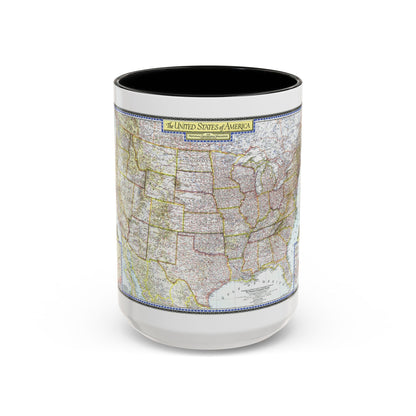 USA - The United States (1946) (Map) Accent Coffee Mug