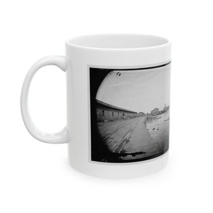 Aquia Creek Landing, Virginia. View Of Wharf (U.S. Civil War) White Coffee Mug