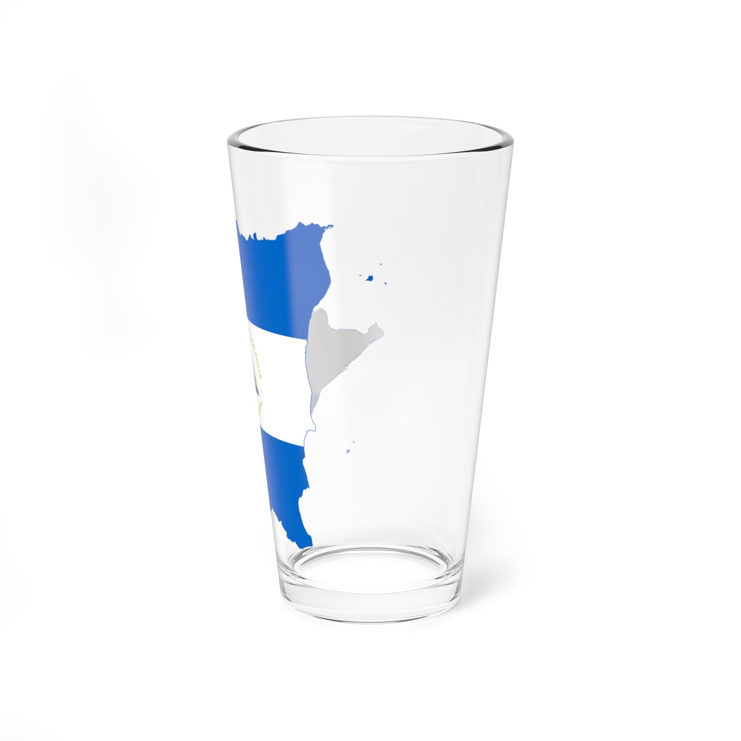 Flag map of Nicaragua (Nicaragua) Pint Glass 16oz