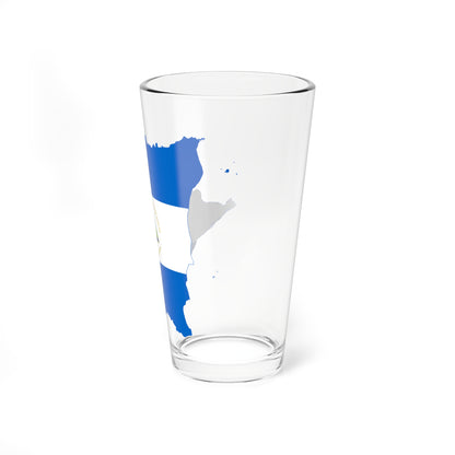 Flag map of Nicaragua (Nicaragua) Pint Glass 16oz