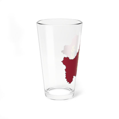 Flag map of Bryansk Oblast (Russia) Pint Glass 16oz