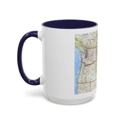 USA - Northwestern (1960) (Map) Accent Coffee Mug