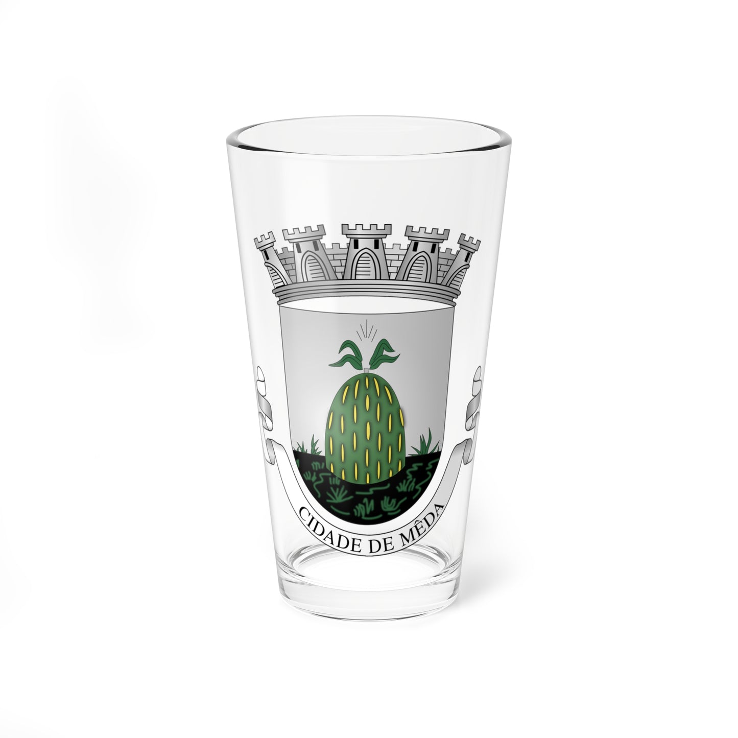 Crest of Mêda (Portugal) (Coat of Arms) Pint Glass 16oz