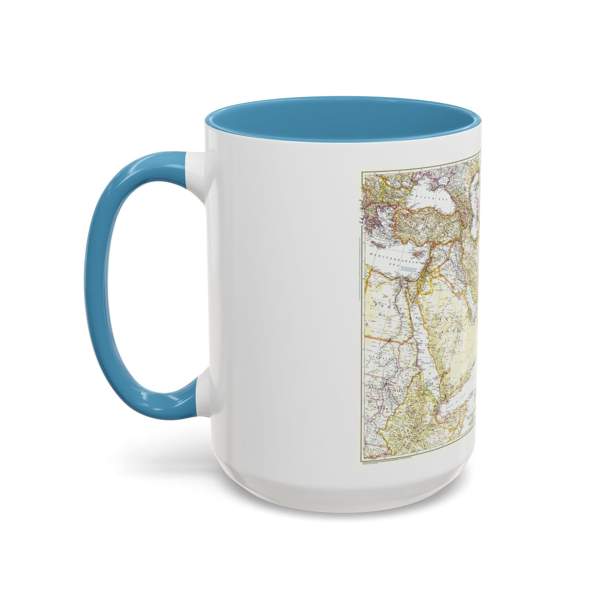 Asia - Southwest (1952) (Map) Accent Coffee Mug