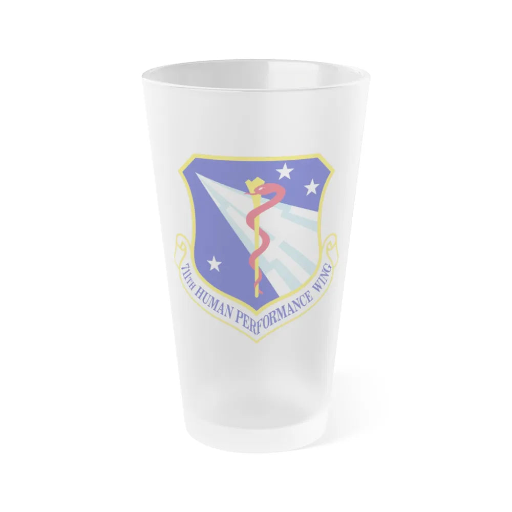 711th Human Performance Wing (U.S. Air Force) Frosted Pint Glass 16oz-16oz-Frosted-Go Mug Yourself