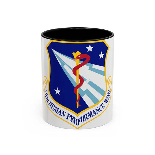 711th Human Performance Wing (U.S. Air Force) Accent Coffee Mug 11oz Black - Go Mug Yourself