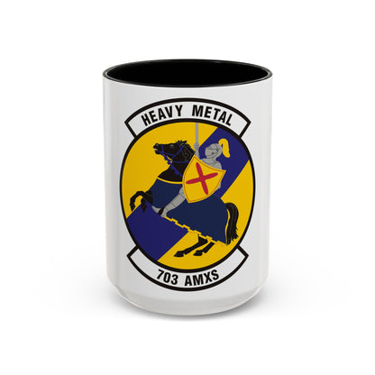 703d Aircraft Maintenance Squadron (U.S. Air Force) Accent Coffee Mug