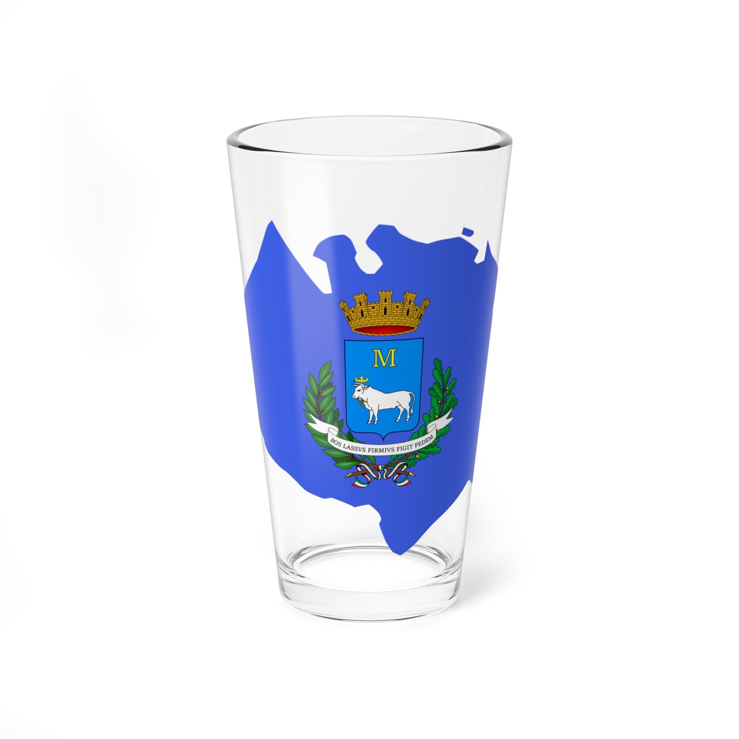 Flag map of Matera (Italy) Pint Glass 16oz